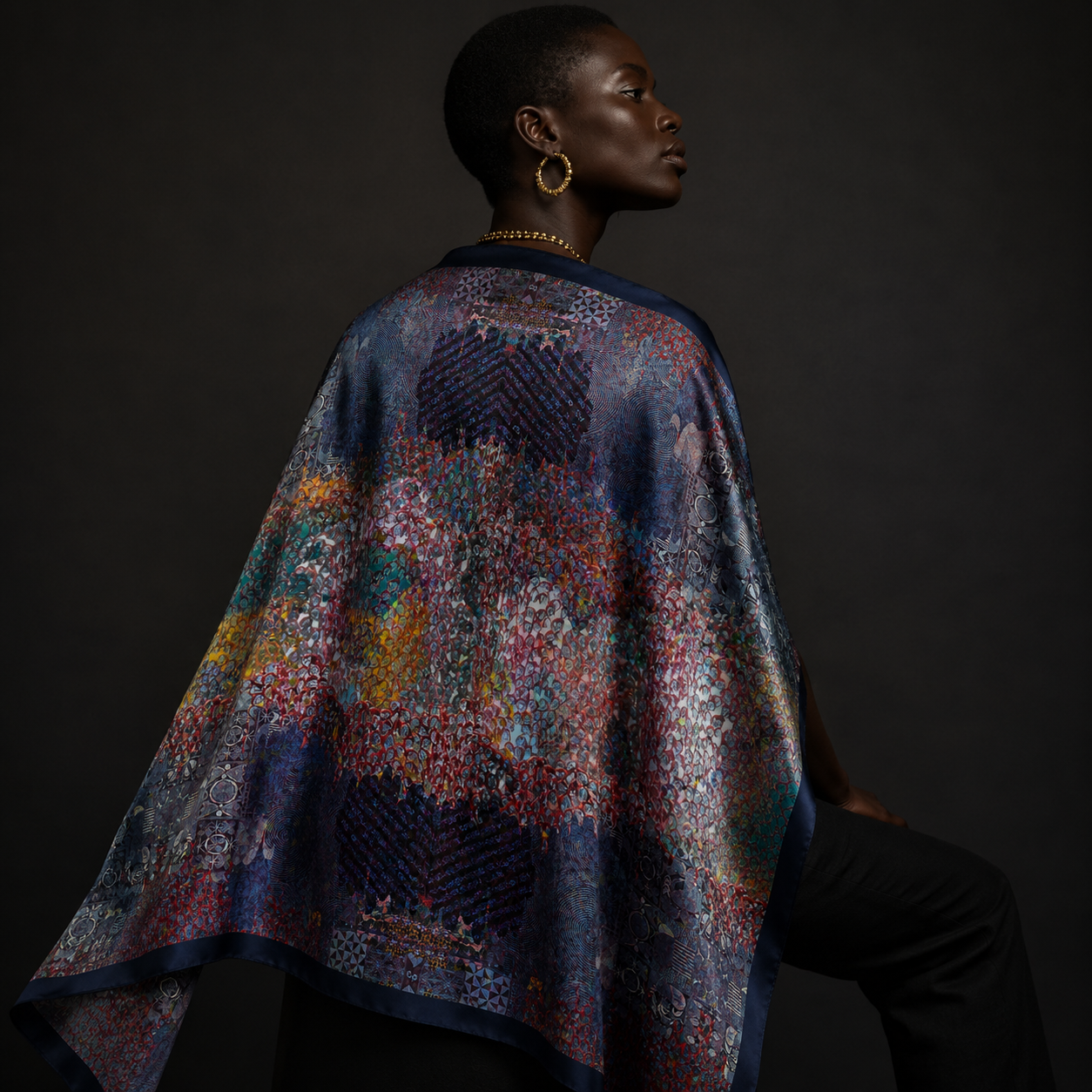 Indigo Splash Scarf